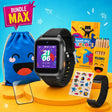 Back to School Paket MAX: Kinder-GPS-Uhr mit Anruffunktion KLOKI Star - Schwarz