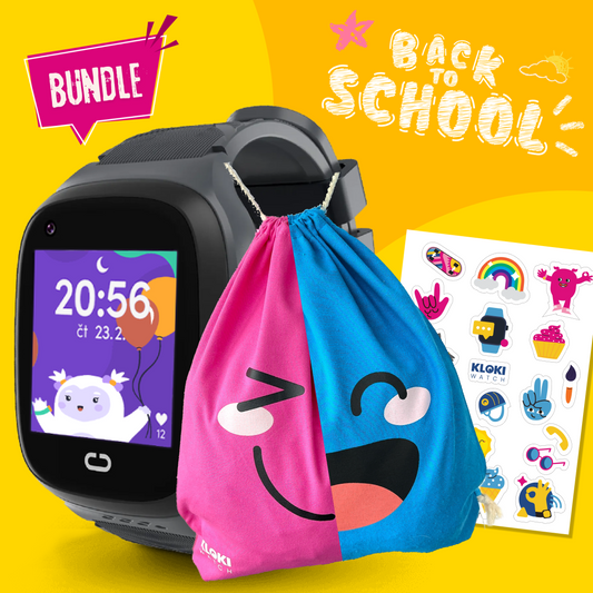 Back to School Bundle: KLOKI Kids' Calling GPS Watch - Black