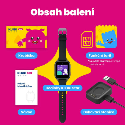 Kids' GPS Calling Watch KLOKI Star - Black | Promo Bundle