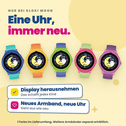Kinder-GPS-Uhr mit Anruffunktion KLOKI Moon - Blau