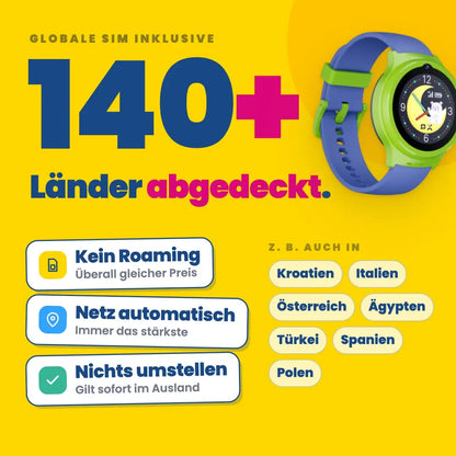 Kinder-GPS-Uhr mit Anruffunktion KLOKI Moon - Blau