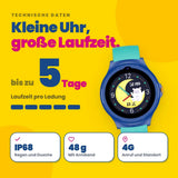 Kinder-GPS-Uhr mit Anruffunktion KLOKI Moon - Blau