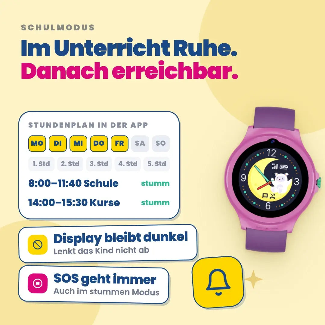 Kinder-GPS-Uhr mit Anruffunktion KLOKI Moon - Blau