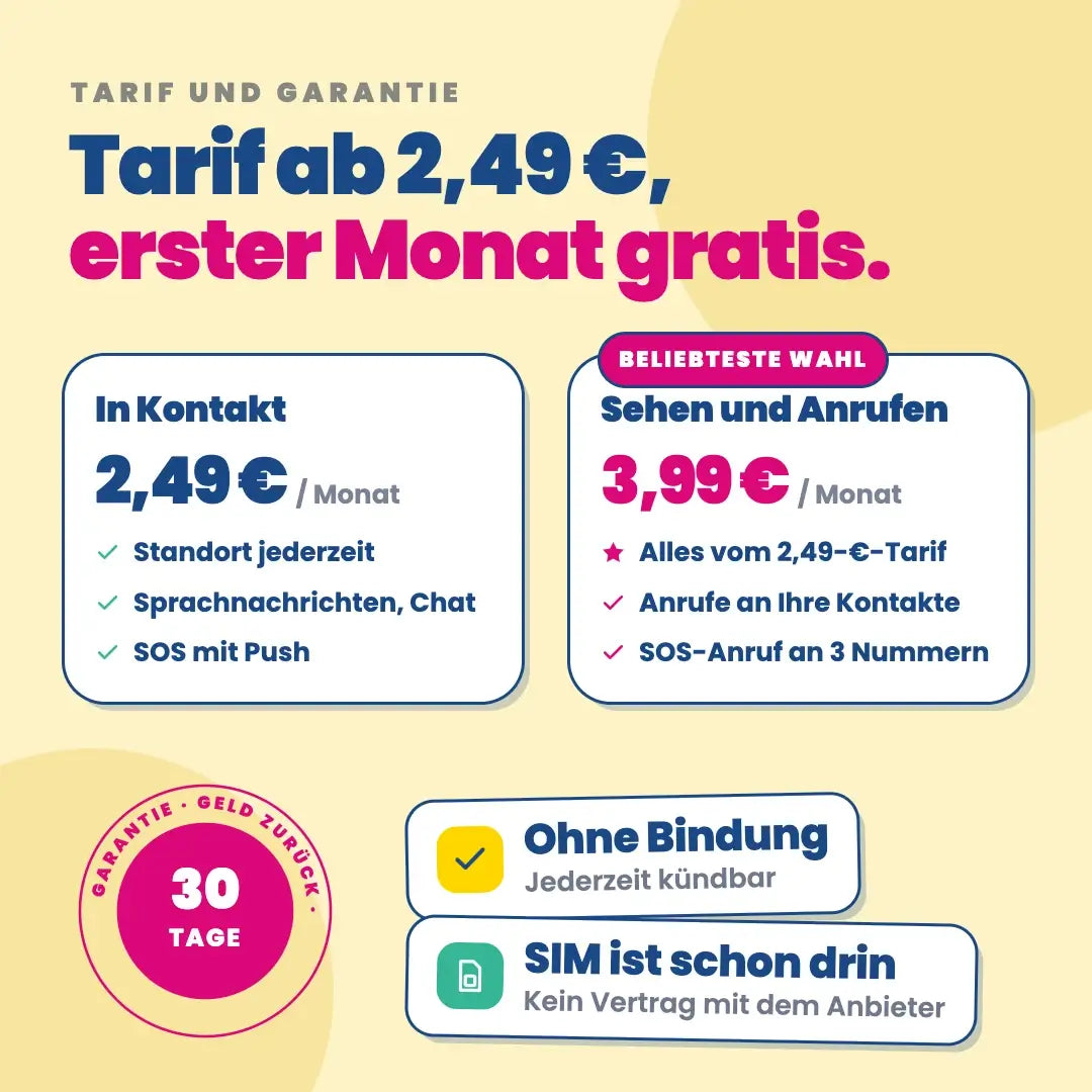 Kinder-GPS-Uhr mit Anruffunktion KLOKI Moon - Blau