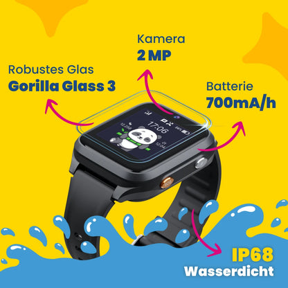 Kinder-GPS-Telefonuhr KLOKI Star - Schwarz