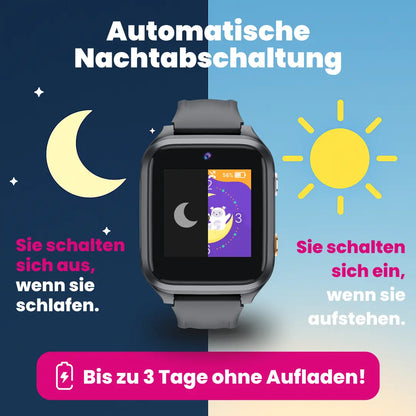 Kinder-GPS-Telefonuhr KLOKI Star - Schwarz