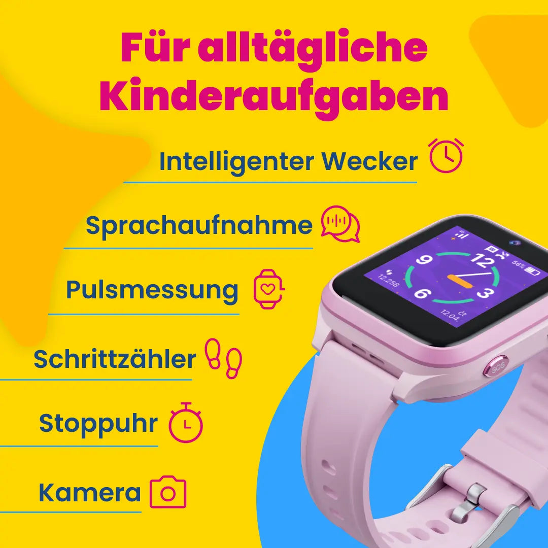 Kinder-GPS-Telefonuhr KLOKI Star - Schwarz