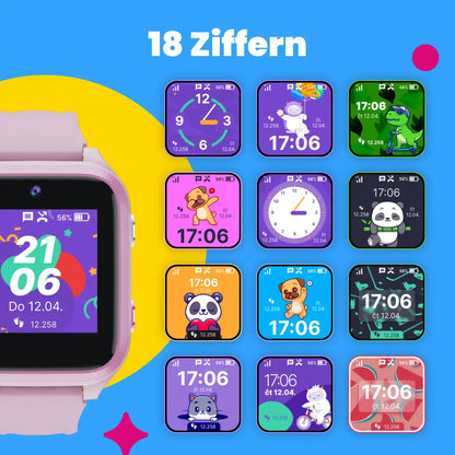 Kinder-GPS-Telefonuhr KLOKI Star - Schwarz