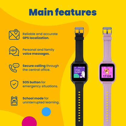 KLOKI Star Kids GPS Calling Watch – Pink | Summer Bundle