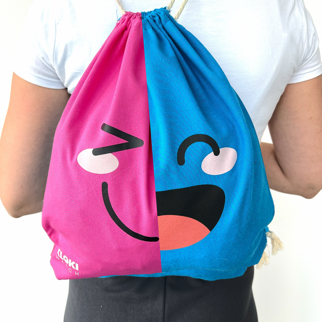 KLOKI Rucksack - Beschützer für Hausschuhe und Sportunterricht