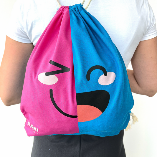 KLOKI Rucksack - Beschützer für Hausschuhe und Sportunterricht